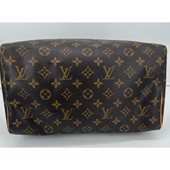 Louis Vuitton Monogram Speedy 30 Boston Bag Hand Brown M41526 Made in USA 2006 - Picture 8 of 16